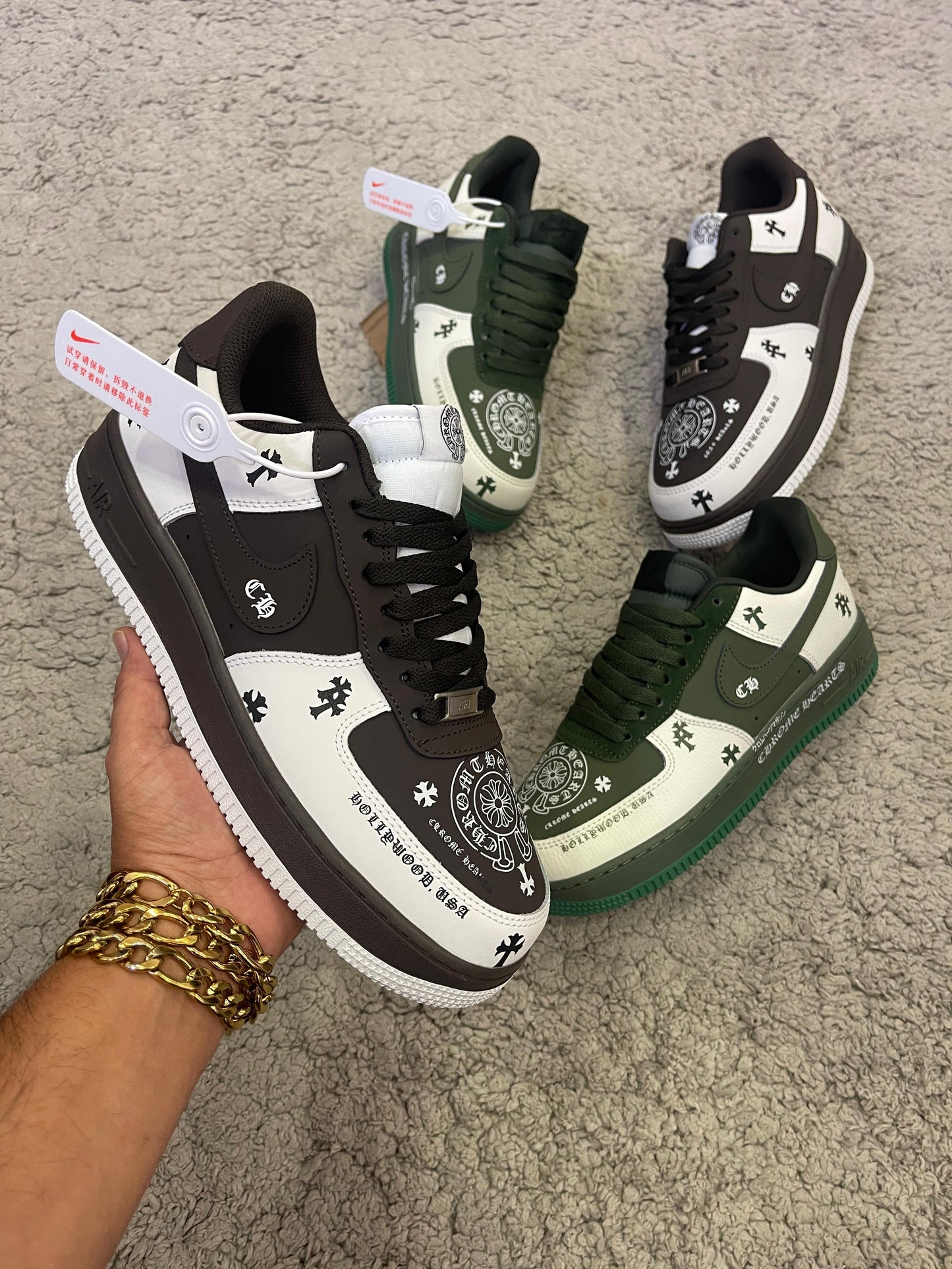 AIR FORCE CHROME HEARTS ( Marrón )
